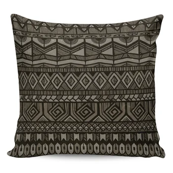 

Geometric Pattern Lines Retro Gray Black Pillow Covers Cases Pattern Cover Cushion Pillowcase Square Print
