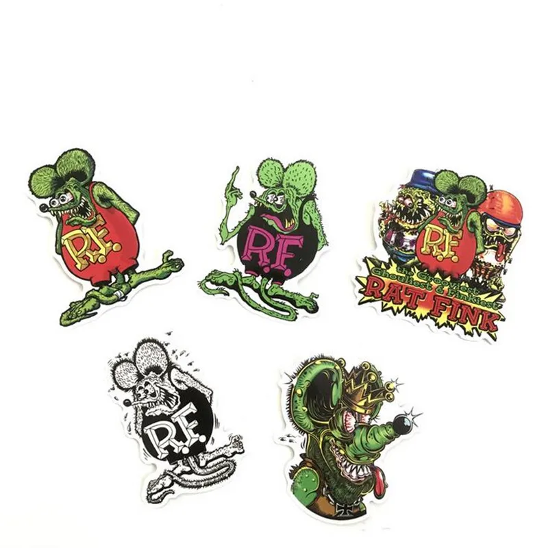 10 шт. Rat Fink мышь панк Водонепроницаемая Съемная наклейка DIY Скрапбукинг альбом ноутбук скейтборд мотоцикл украшение E0778