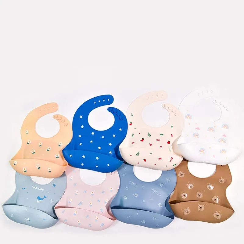 baby accessories drawing	 Silicone Baby Bibs Feeding Bib Waterproof Newborn Girl Boy Burp Cloth Cute Animal Adjustable Infant Apron Stuff new born baby accessories	