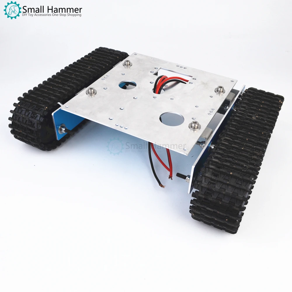 Small hammer free shipping Aluminum Tank Robot Chassis DC 9-12v crawler chassis DIY arduino assembly kit