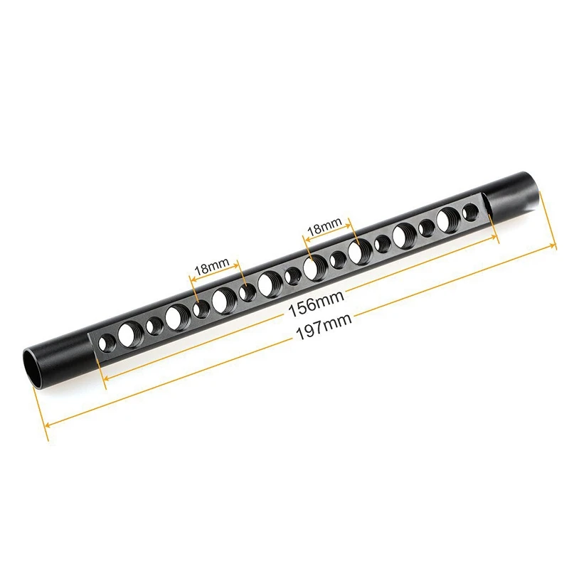FFYY-15Mm сырный стержень с 1/4 дюймов-20 и 3/8 дюймов-16 резьбовое отверстие для Dslr установки каркас для крепежа видеокамеры