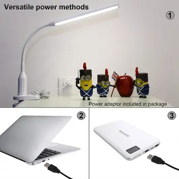 

Book Lamp Reading Light Flexible Portable USB 24LED Flashlight Home Decor Torch LED Clip Booklight Piano Eye-Care Gooseneck
