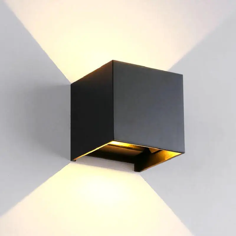 15W Dimmable COB Modern Brief Cube Adjustable Surface Mounted LED Wall Lamp Outdoor Waterproof Light Garden Sconce | Лампы и освещение