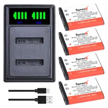 4x Li-40B Li40B Li-42B EN-EL10 Bateria Li-ion Battery +Charger for FUJIFILM fuji NP-45 NP 45A 45B 45S Nikon CoolPix S60 S80 S200