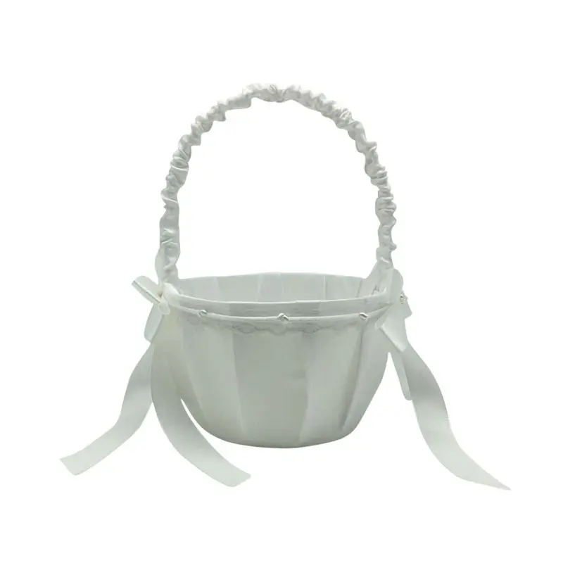 C Wedding Flower Girl Basket Handle For Vintage Flower Basket For Wedding Ceremony Party QM8047 [ - Цвет: C