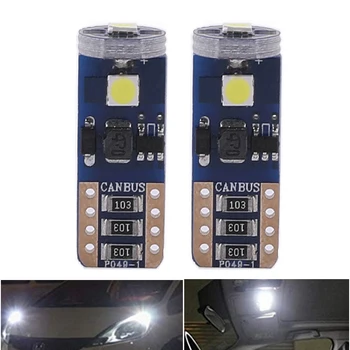 

100PCS T10 W5W 194 168 CANBUS 3030 3SMD Error Free Auto Reading Light Clearance Light Door Tail Lamp Bulbs White DC12V