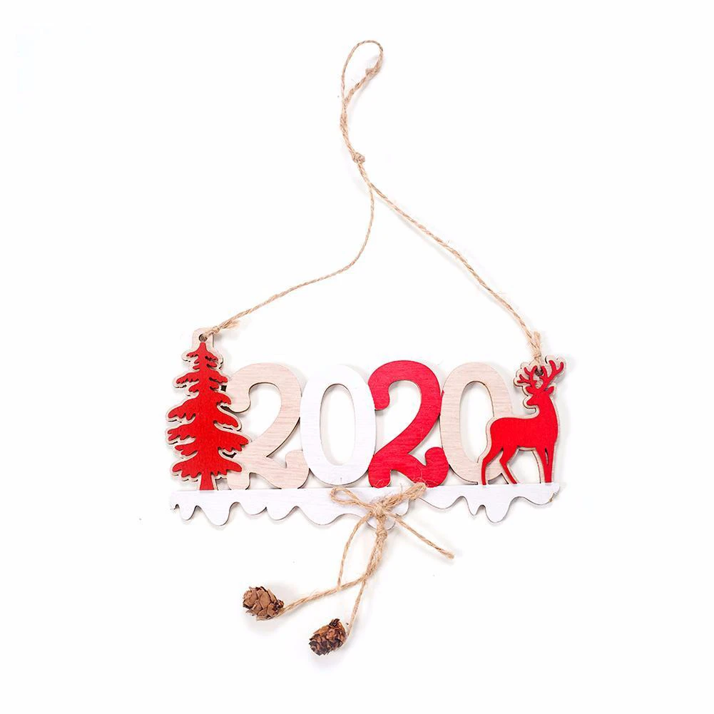 Деревянные рождественские украшения подвески деревянный знак 2020 письмо