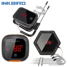 Inkbird ibt 2x 4xs 6xs 3 tipos de alimentos cozinhar sem fio bluetooth churrasco termômetro sondas & temporizador para forno carne grill controle aplicativo gratuito