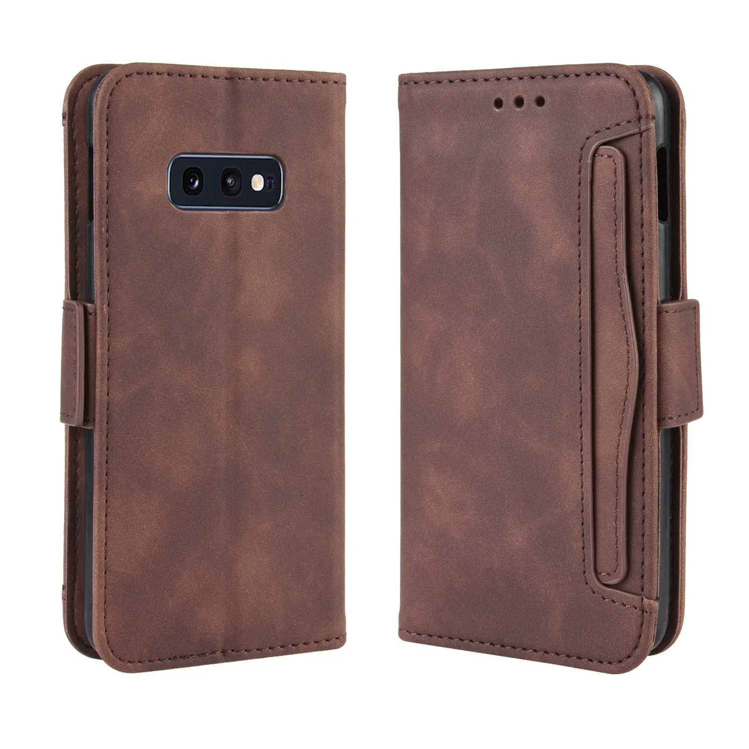 

For Samsung Galaxy S10E SM-G970F/DS Case Wallet Skin Feel Leather Phone Cover For Samsung Galaxy S10e with Separate Card Slot