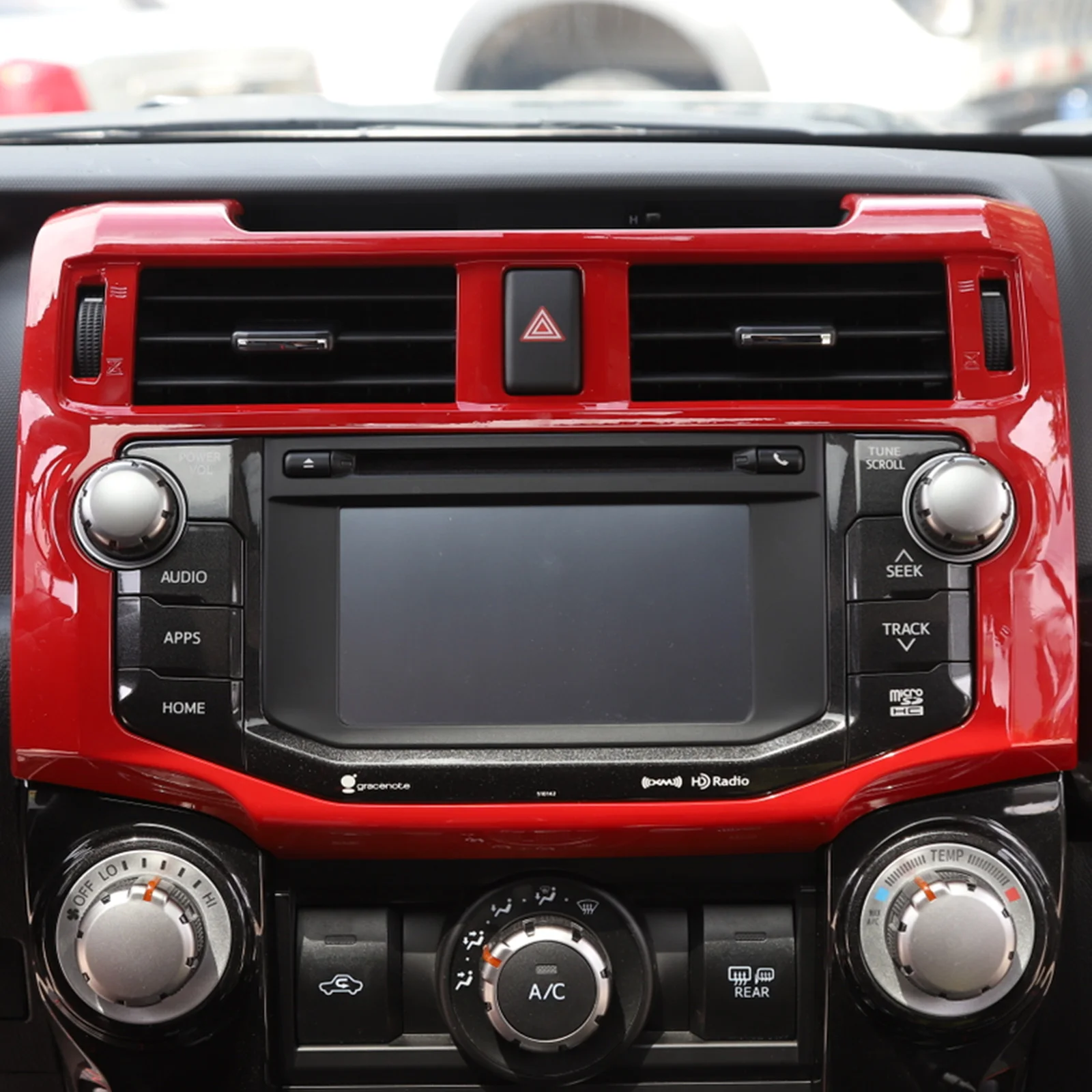 Areyourshop центральной Управление навигации Панель Накладка для 4runner 2010+ центральный Управление рамки Накладка авто Запчасти