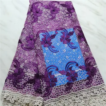 

tulle lace with beads Latest African lace fabrics high quality French net lace embroidery for wedding dress