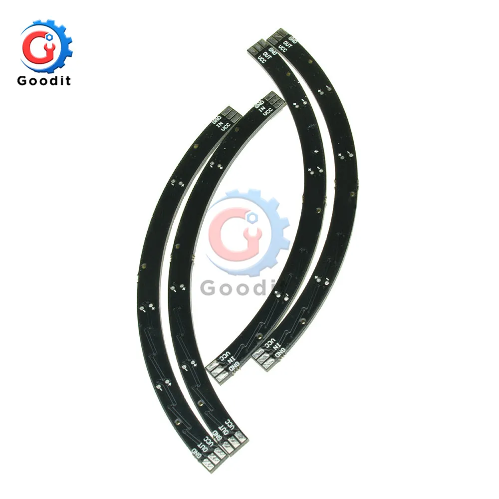 WS2812 module 8 Bit/12 Bit/16 Bit/ 64 Bit 5050 RGB LED full-color built-in driving lights Round LED Ring board Electronic DIY