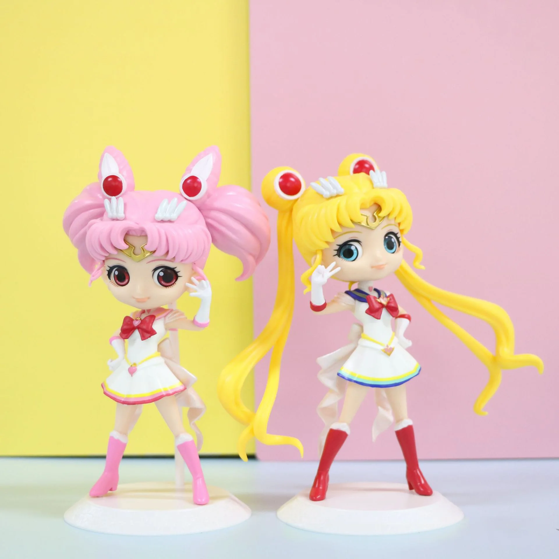 2pcs/set Sailor Moon Anime Figure Cartoon Kawaii Tsukino Usagi Manga Statue PVC Action Collectible Model Toys Cake Decor | Игрушки и