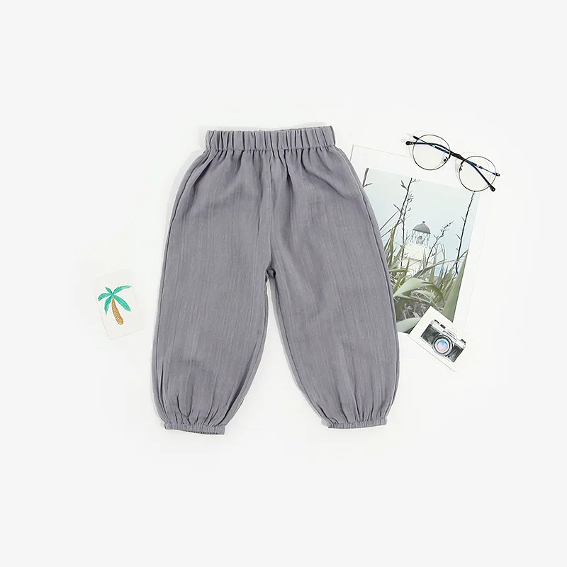 Baby Ultra-Thin Anti Mosquito Pants Summer New Style Fashion-Style Korean-style Solid Color Children Men And Women Capri Pants H