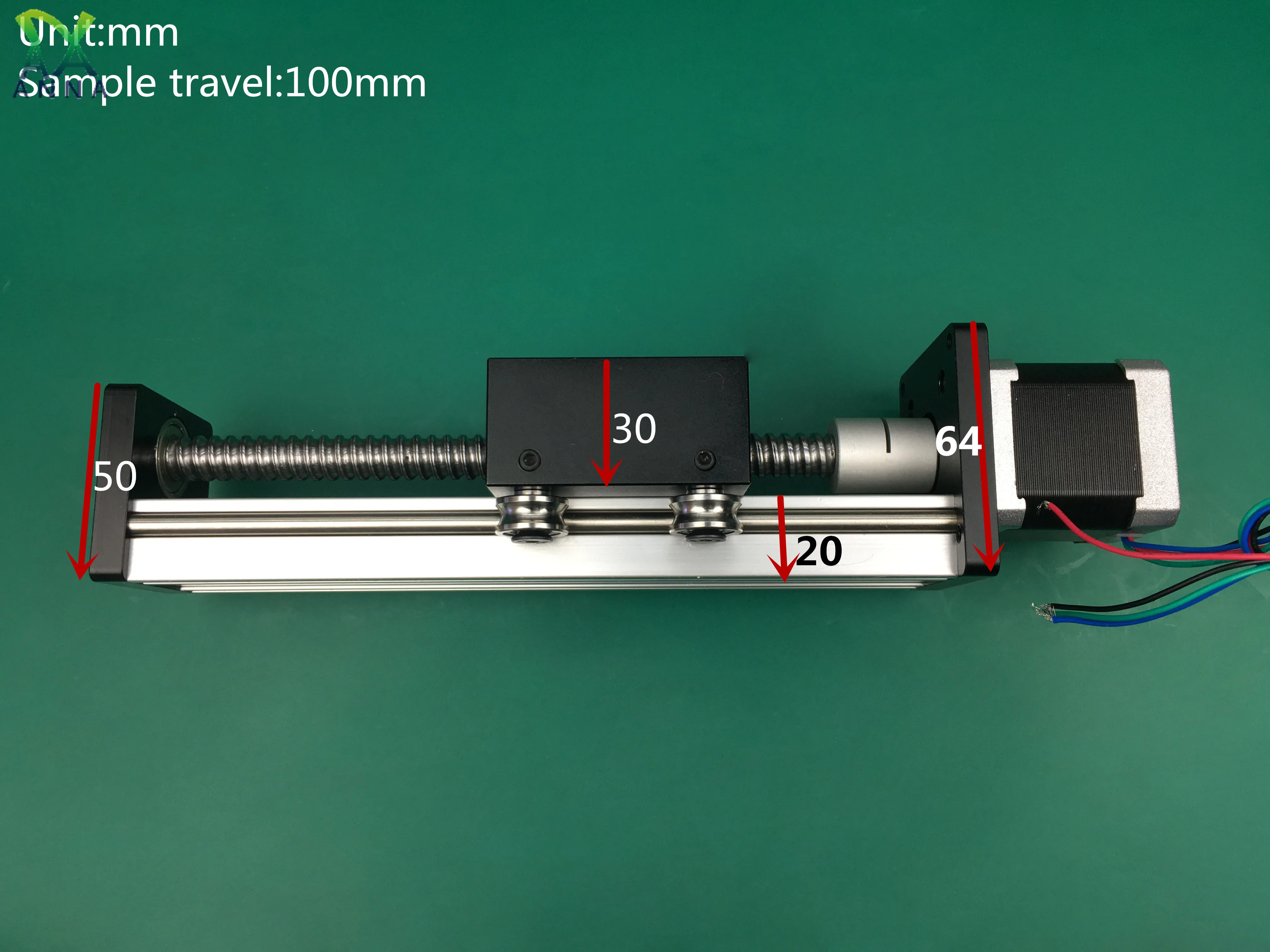 23NEMA Stepper Motor CNC 40-100mm/s Details about   100-300mm Ball Screw Linear Slide Table 