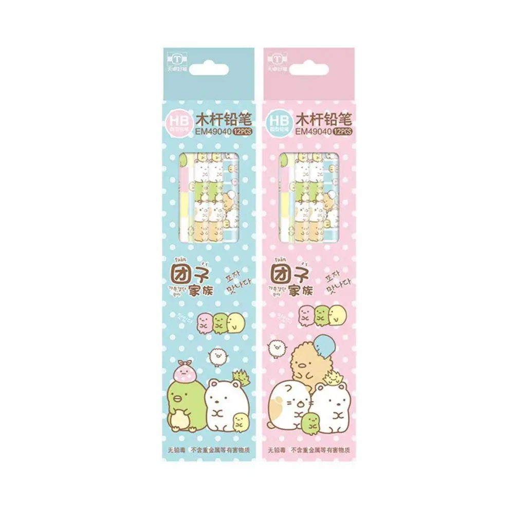 Random Color 1pcs 12 шт./компл. милый карандаш с изображением из мультфильма каваи HB эскиз изделия рисунок канцелярские студент, школа, офис принадлежности для детей, подарок - Цвет: Random Color 1pcs