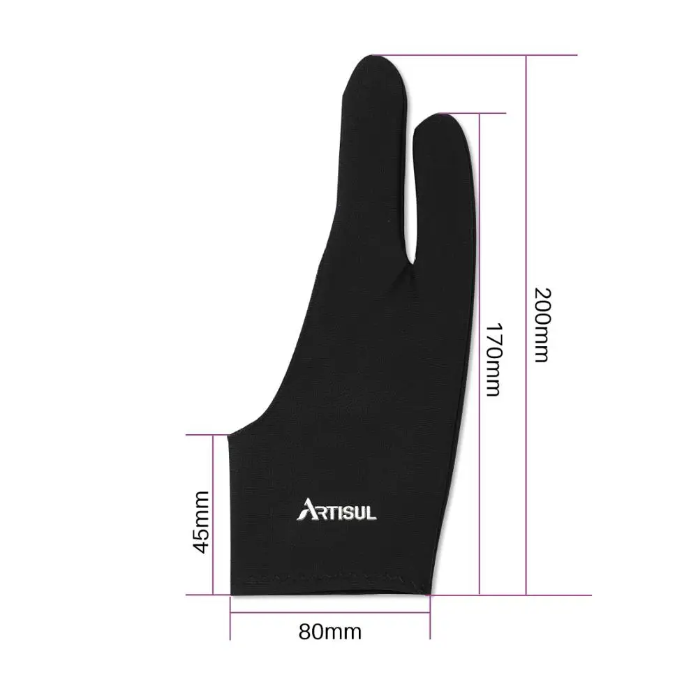 Artisul перчатки художника для правой и левой руки свободный размер приличный рисунок перчатки для графических планшетов