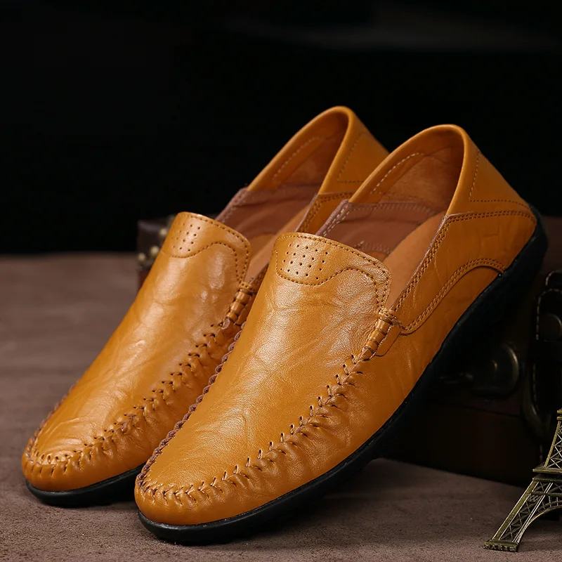 

2020 New Style Autumn Moccosins Lightweight Cowhide Driving Shoes Large Size MEN'S SHOES