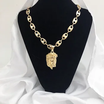 

European wedding golden necklace NAPOLÉON pendant coffee bean-shaped chain Moroccan Algerian necklace high quality