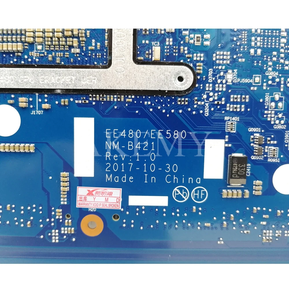 Akemy NM-B421 материнская плата для ноутбука ThinkPad E480 E580 01LW922 оригинальная материнская плата полностью протестирована с i5-8250/8350U 2 Гб