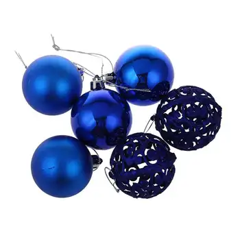 

1 x Box Christmas Tree Ball Ornament Hanging Baubles Decorations for Xmas Party New Year Balls Home Décor(Dark Blue)