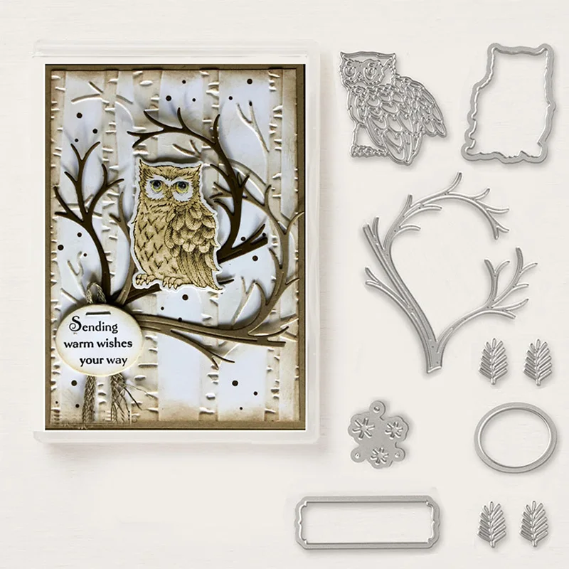 

Bird Owl Metal Cutting Dies and Stamps for Stencils Photo Album Embossing Paper Making Scrapbooking Knife Mold Crafts Dies