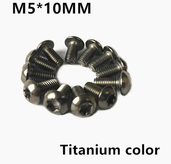 12 шт. титановые болты M5x10mm M5X16MM винт болт для дисковых тормозов роторов горный велосипед и дорожный велосипед T20 Torx Head - Цвет: 12pcs plum head