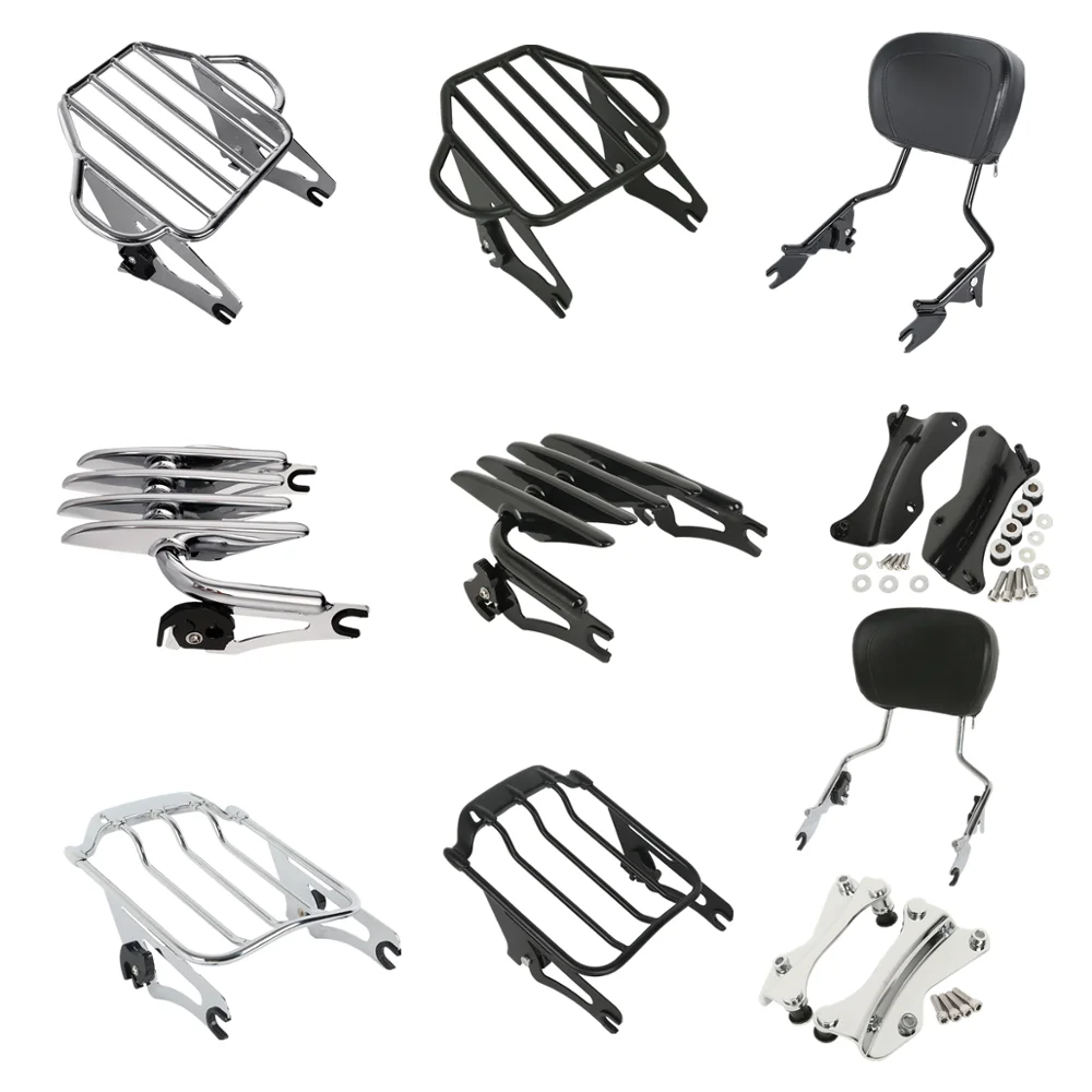 

Motorcycle Detachable Sissy Bar Luggage Rack Docking Kit For Harley Touring Road King Road Glide Street Glide 2014-2020
