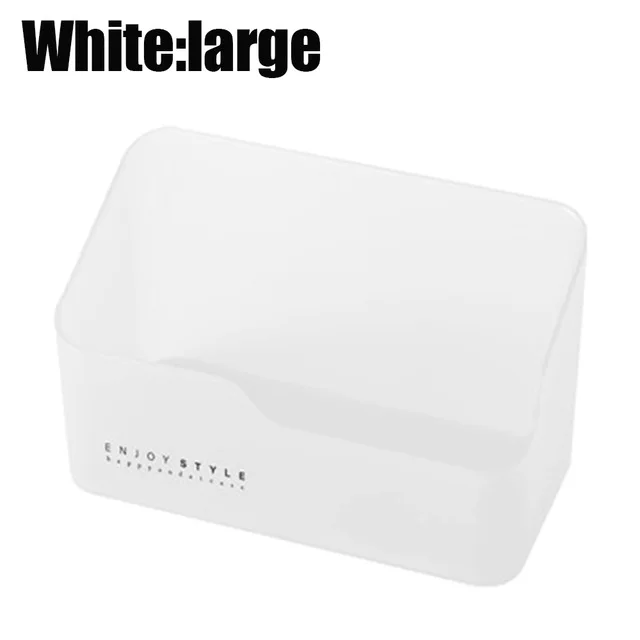 Plastic Makeup Bathroom Storage Box Cosmetic Organizer Desktop Make Up Jewelry Storage Case Sundries Table Container Organizer 