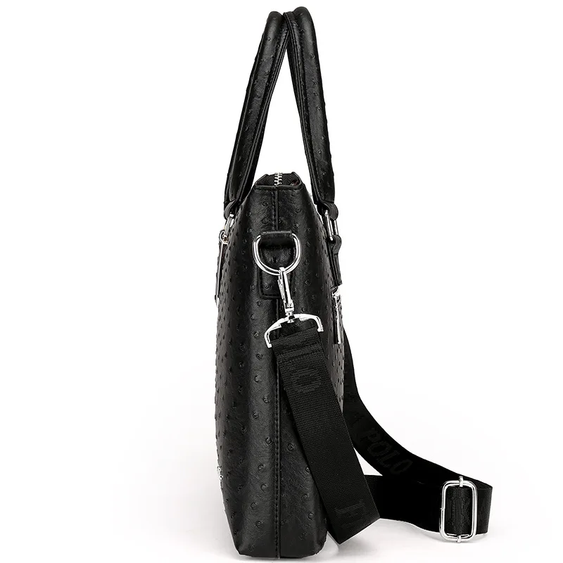 

2019 New Style Ostrich Grain Men Leather Bag Europe And America Trend of Fashion Shoulder Hand Men's Bag