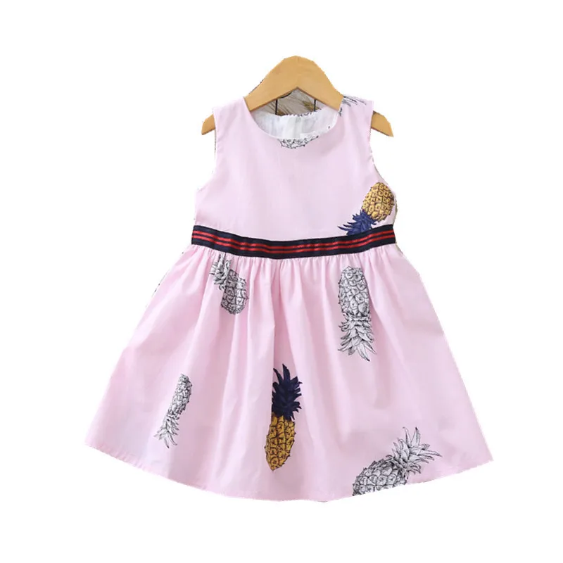 Летнее платье для девочек с принтом; Новинка года; детское платье принцессы
