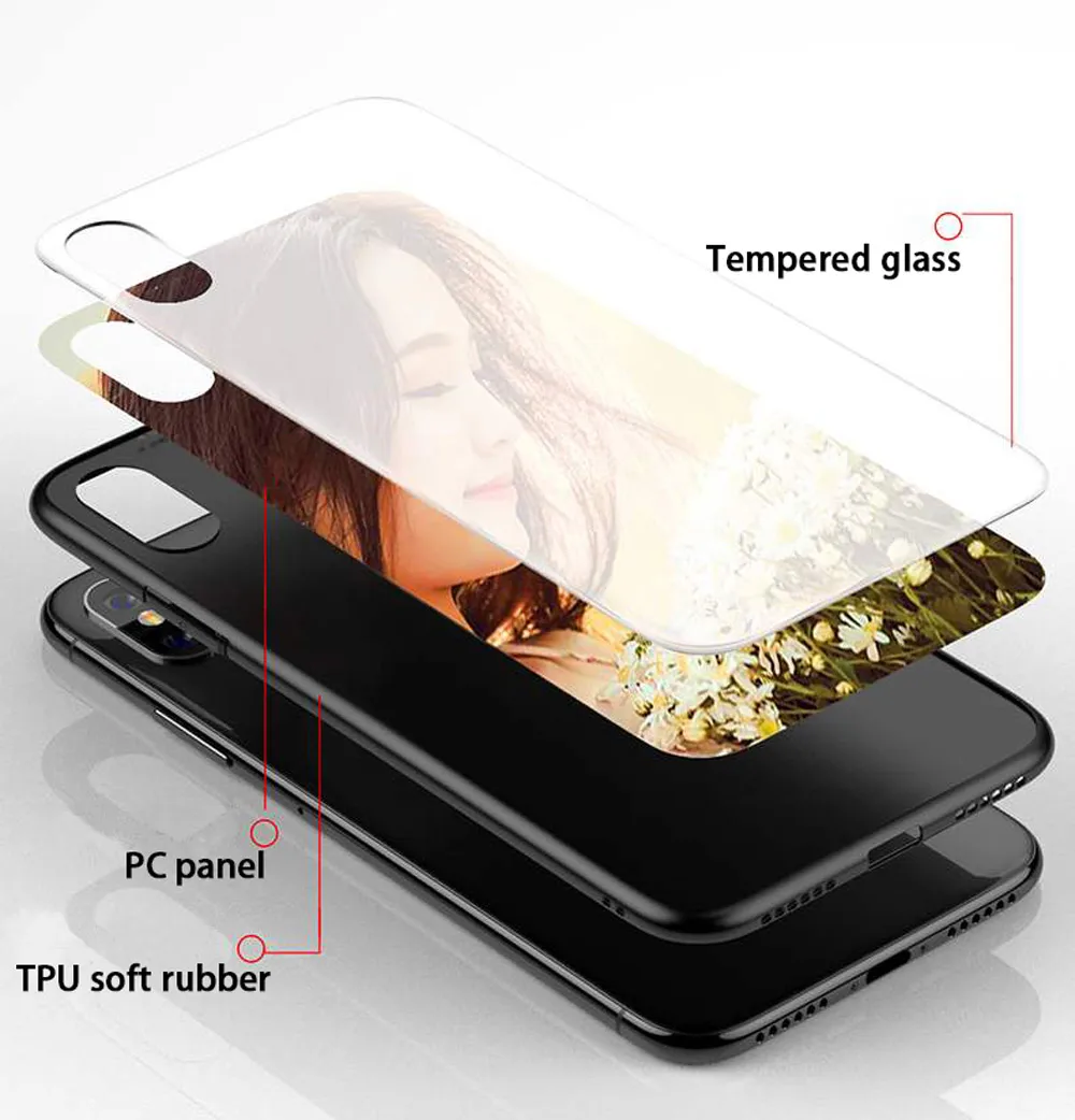Роскошный индивидуальный чехол для телефона iPhone 5 5S SE 6 6S 7 8 DIY чехол для iPhone X XS XR XSMAX заказной стеклянный чехол уникальный подарок Conque
