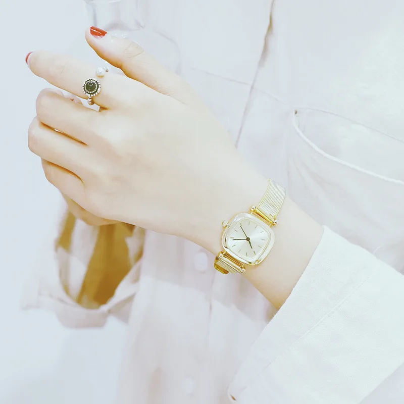 

Different Kind INS Square Simple Retro Literature And Art Korean-style Hipster MORI Series Small Dial Female Students Watch Quar