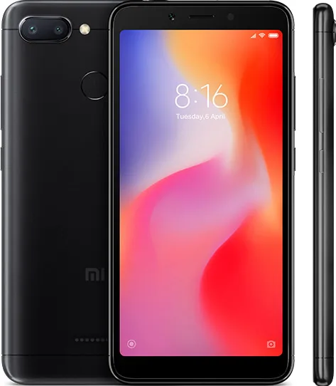 Black Xiaomi Redmi 6 с глобальной версией, 4 Гб ОЗУ, 64 Гб ПЗУ, смартфон Helio P22, Восьмиядерный процессор, 12 Мп+ 5 МП, две камеры, 5,45 дюйма, аккумулятор 3000 мАч - Цвет: Black
