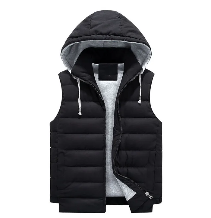 Мужская 4XL-8XL парка с капюшоном жилет зима осень новая Толстая Теплая Повседневная ветровка мешковатая стеганая верхняя одежда жилет куртка-безрукавка