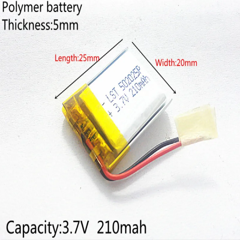 502025 3,7 V 210mah литий-полимерный аккумулятор с защитной панелью для MP3 MP4 MP5 gps цифровых продуктов Fr