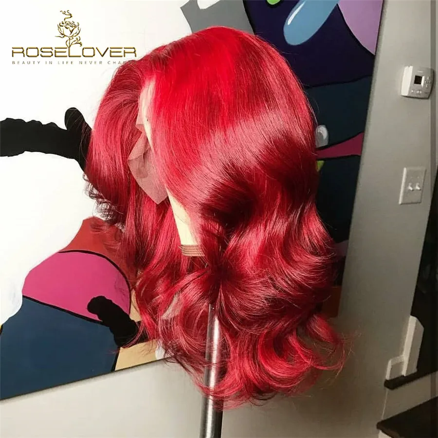 Волнистые цветные парики из натуральных волос на фронте шнурка предварительно сорванные красные бордовые волосы Remy бразильские парики на кружеве для черных женщин могут сделать 360