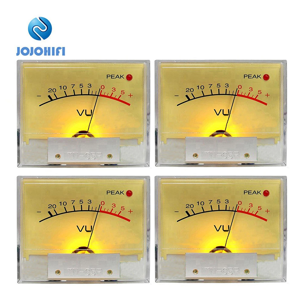 4Pcs Picco Lampada Tn-65F Di Alta-Vu Meter Di Precisione Testa Tavolo Op Amp Db Amplificatore Di Potenza Mixer Livello Lampada Picco Suono Misuratore 