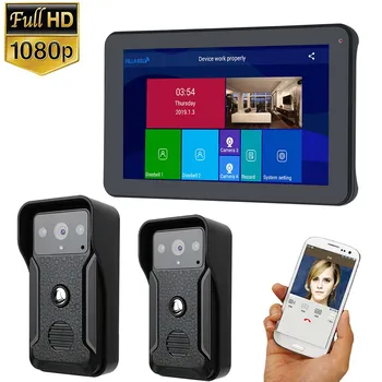 

SmartYIBA 1080P 9" Touch Screen Wired Wifi Video Intercom Smartphone Record Photo Automatically Video Doorbell Ring Call
