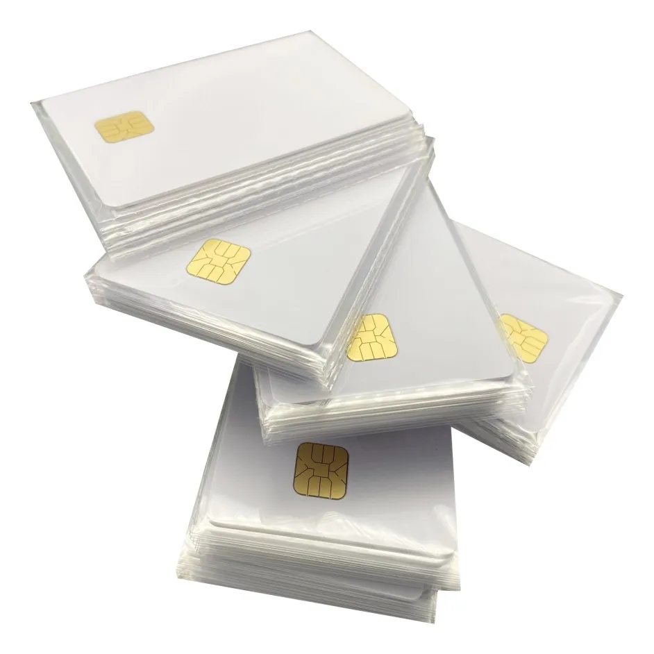 Белая Чип ISO 7816 AT24C64 Смарт IC карта с 64K EEPROM память для системы контроля доступа 10 шт.