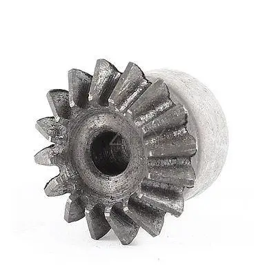 

26mmx20mm Gray Metal Module 1.5 16 Teeth Tapered Pilot Bore Bevel Gear Wheel