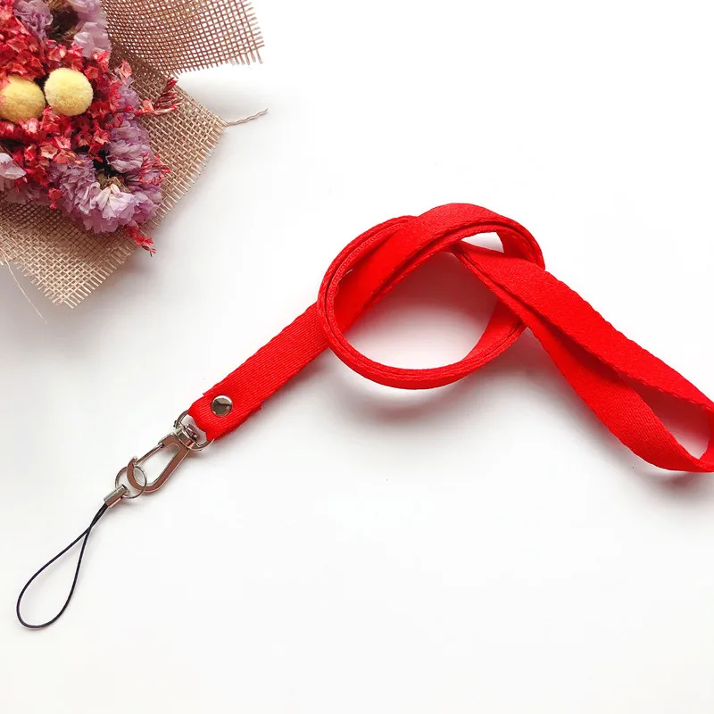 1 Piece Mobile Phone Straps Hanging Neck Rope Lanyard ID Pass Card Name Badge Holder Mobile Phone Accessories - Цвет: red
