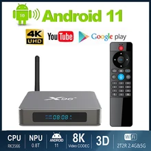 X96 X6 TV Box Android 11 RK3566 8GB RAM 128GB Support 4K 2T2R MIMO Dual Wifi 1000M 4G 64GB 32GB Media Player TVBOX Set top box