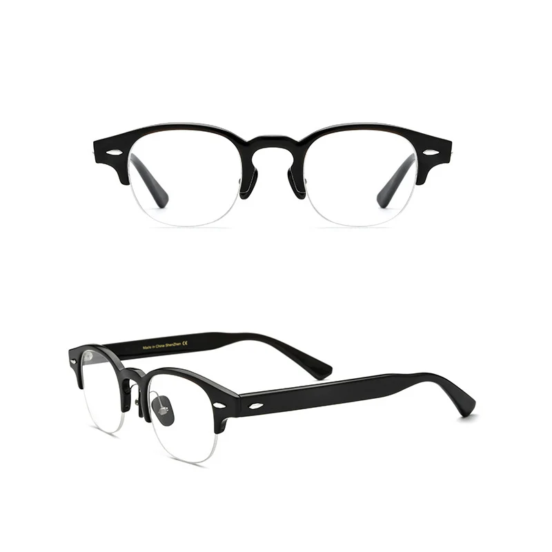 PROD 1005003141504905 Belight Optical Nature Black White Buffalo Horn
Half Rimlesss Spectacle Frame Unique Design Eyewear Free Shiping 0030