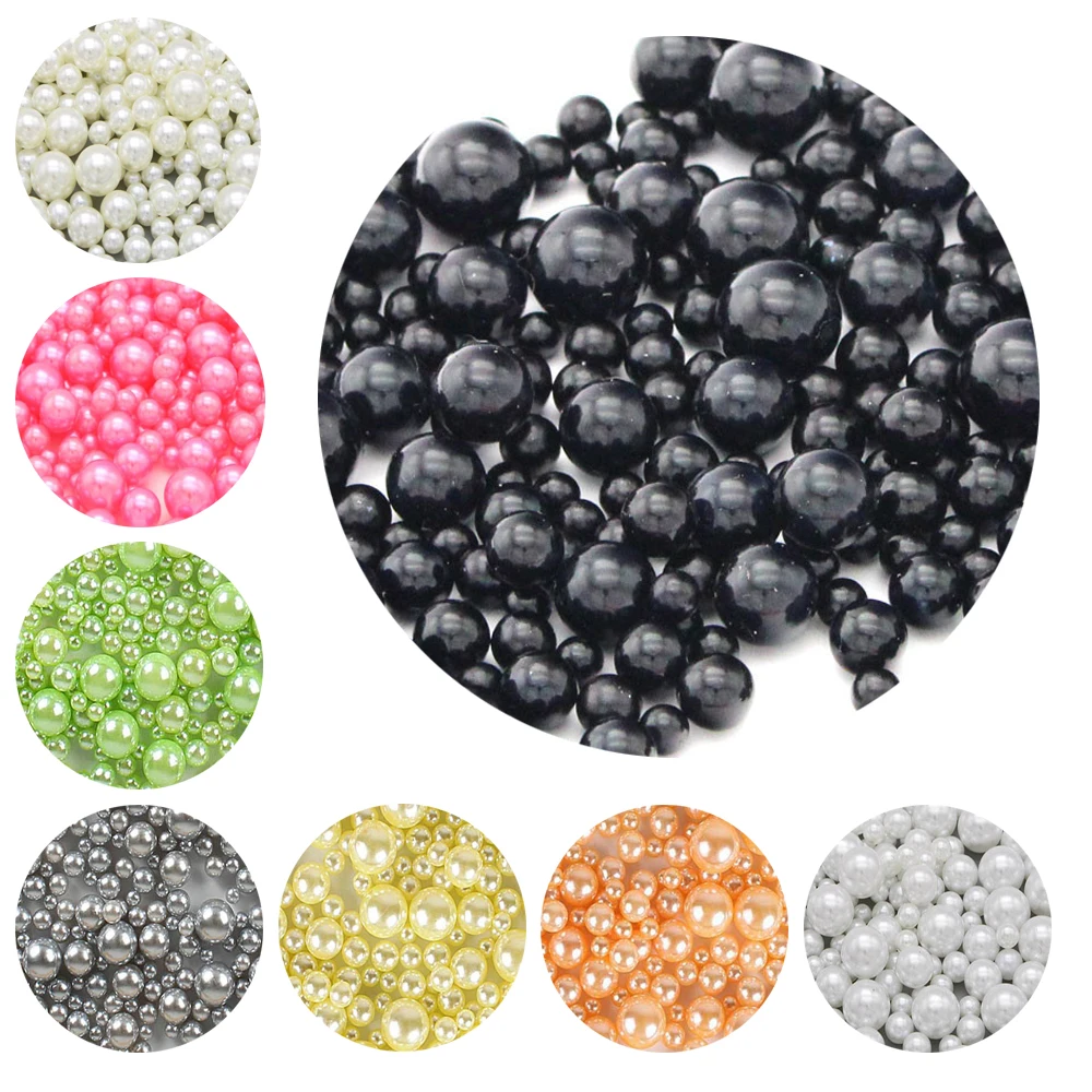 

Бусины из АБС-пластика непористые с имитацией жемчуга, декоративные круглые украшения «сделай сам», опционально 4/5/6/8/10 мм