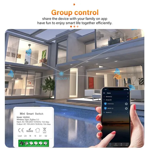 Tuya ZigBee 3.0 스마트 라이트 스위치 16A 스마트 홈 자동화 DIY 차단기 지원 2 웨이 Alexa Google 홈 Yandex 앨리스 6