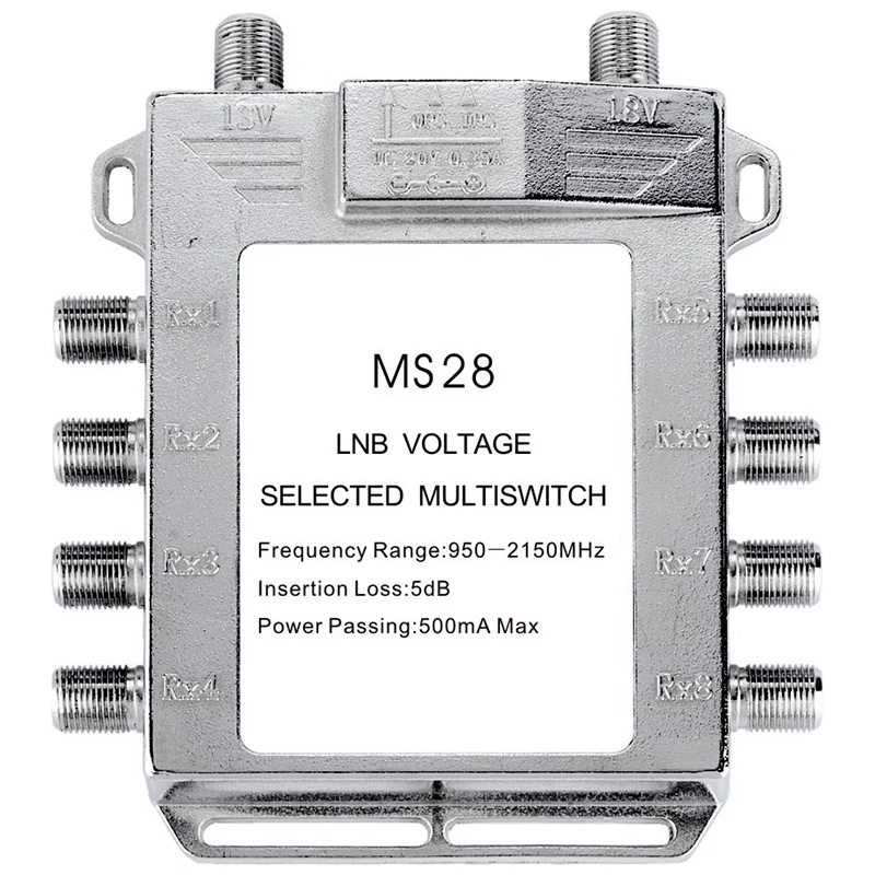 Portable 2in 8Out Satellite Signal Multiswitch 950-2150MHz LNB Voltage Selected Switch Low Loss Receiver | Компьютеры и офис