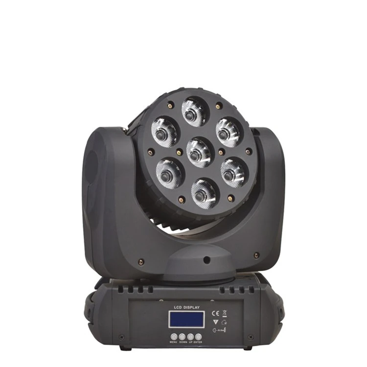 DMX512 сцсветильник свет s Светодиодный луч движущийся головной RGBW 7x12 Вт самый яркий