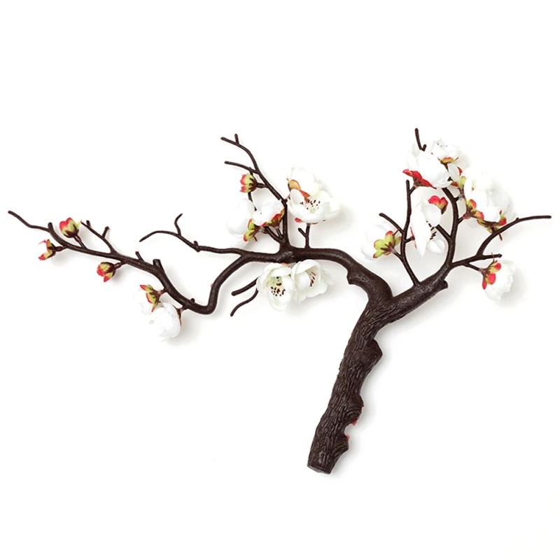 1 шт. искусственные шелковые цветы сакуры, ветви деревьев, домашний стол, украшение для гостиной, свадьбы - Цвет: A
