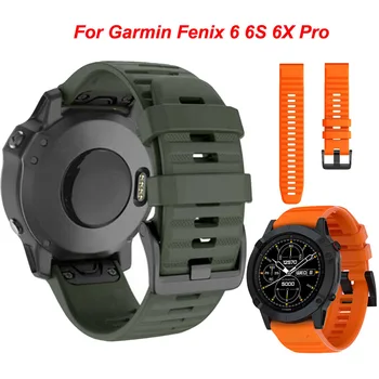 

Silicone Watchband Wriststrap for Original Garmin Fenix 6X 6 6S Pro Watch Bracelet Easy Fit Quick Release